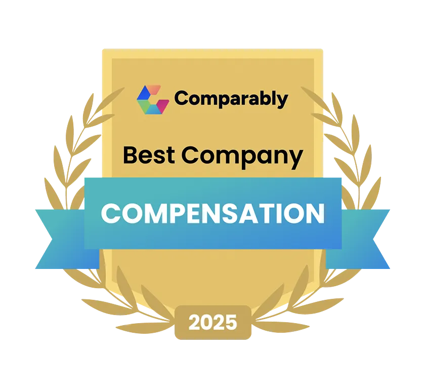 Diverse business team smiling and walking outside a modern office building