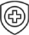 a black and white photo of a cross in a circle