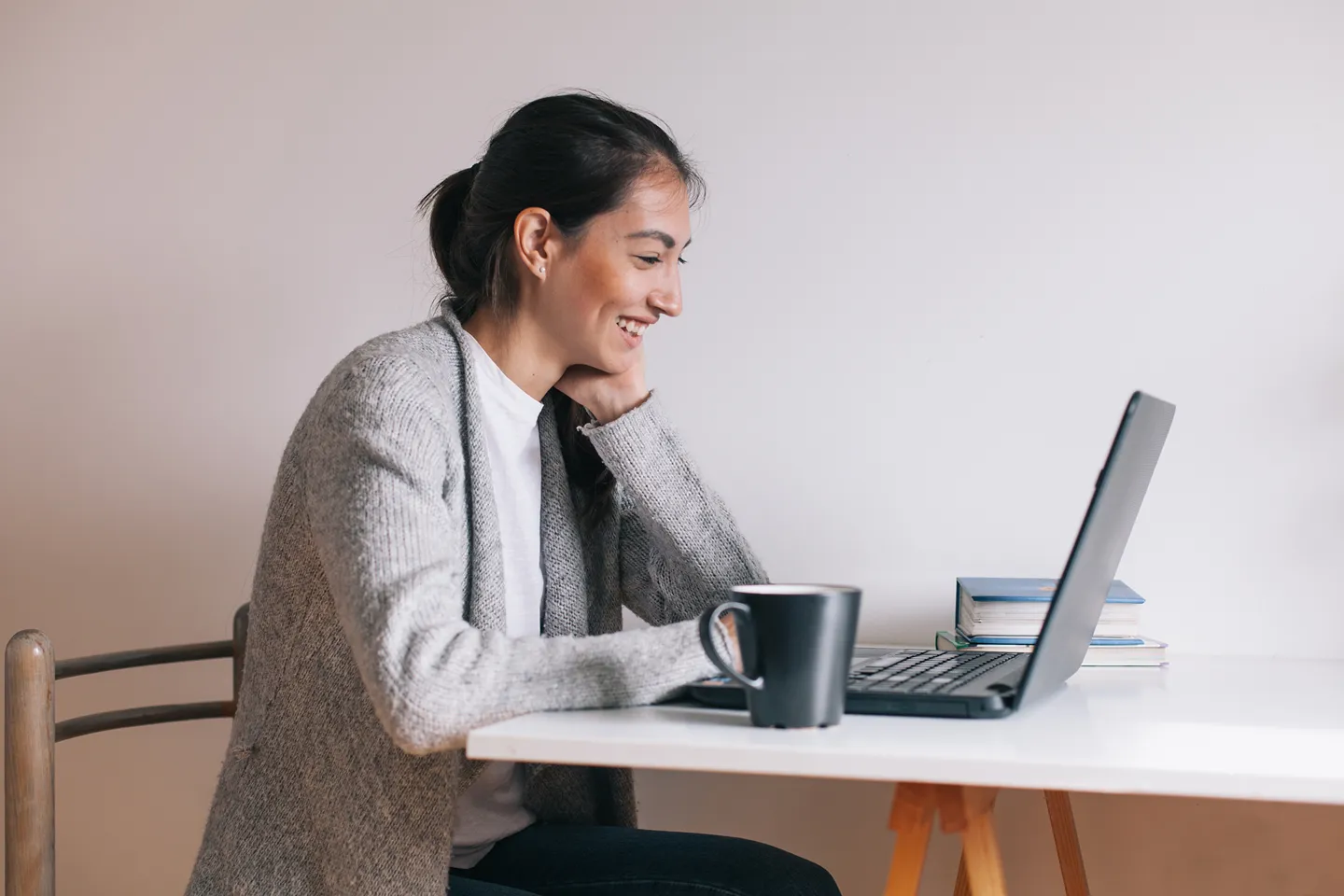 Woman working with laptop