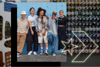 Groep mensen die Converse-kleding dragen