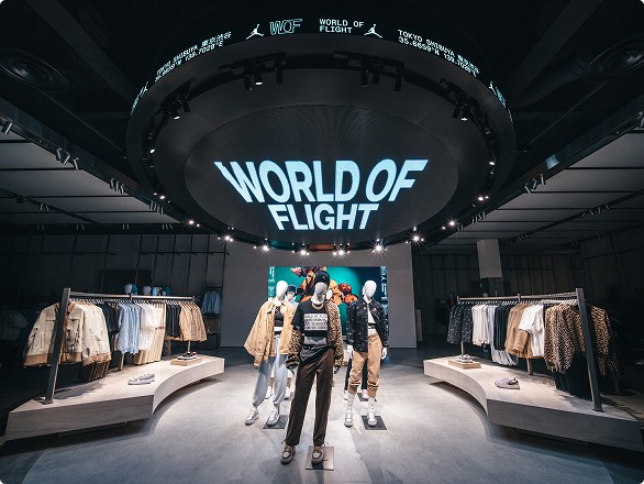 Retail store with mannequins