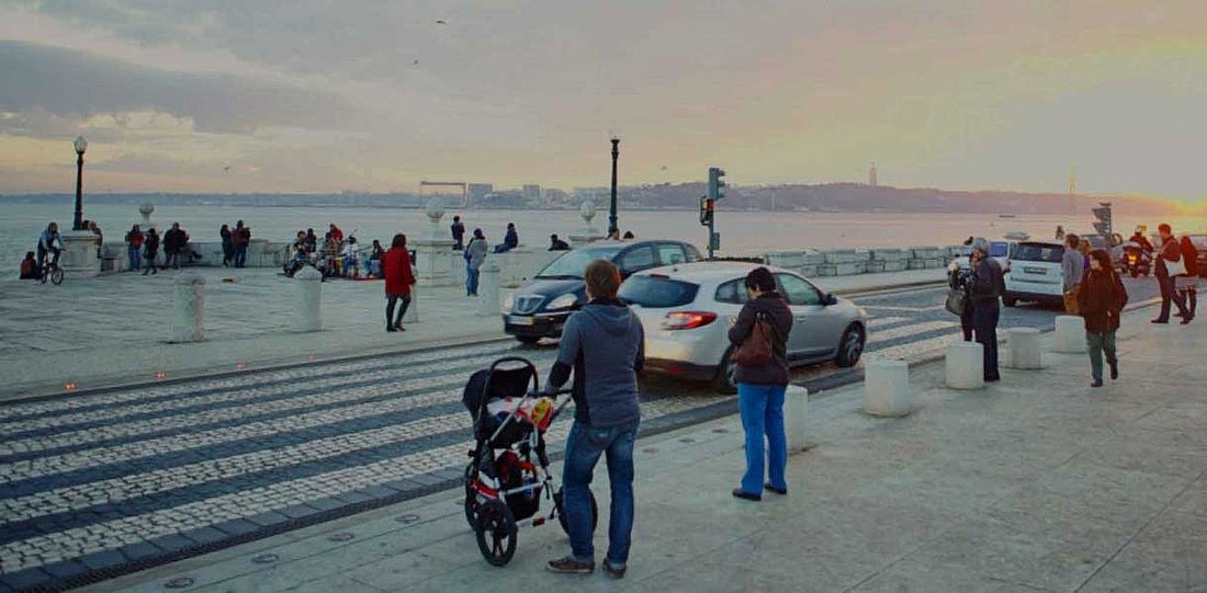 Everyone hanging out beside the river