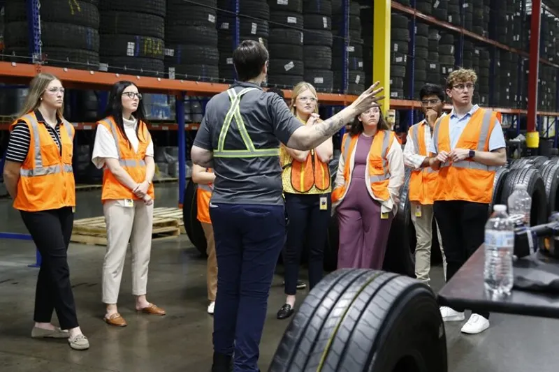 Love's interns participating in a team-building exercise.