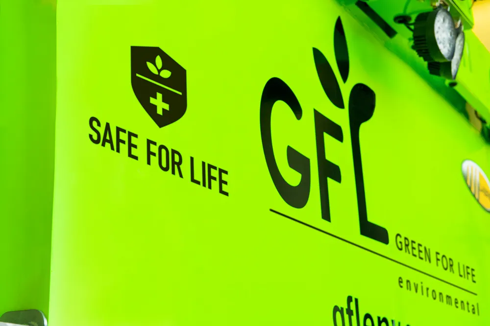 Green For Life logo and Safe For Life text on a bright green background