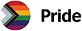 Pride flag icon with the word Pride