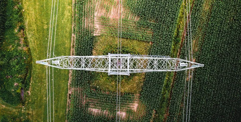 An ariel view of a large machine