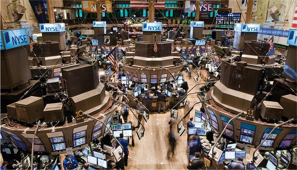 Image of the floor of the New York stock exchange