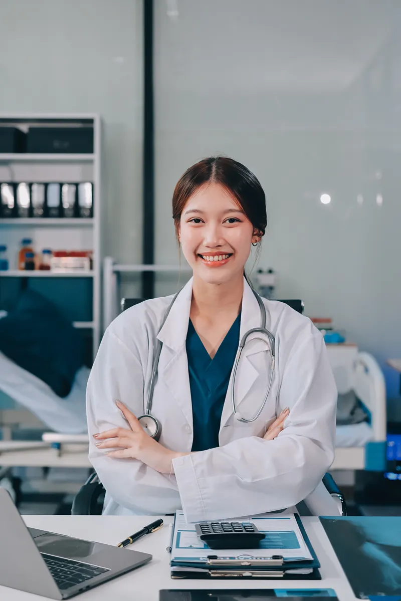 Healthcare professional in a medical setting