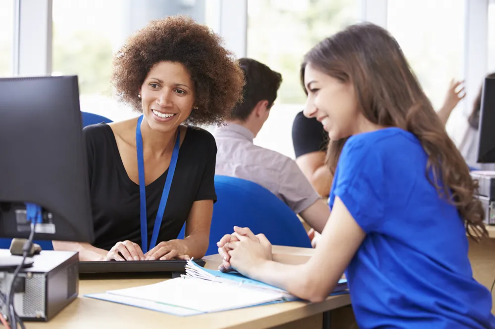 Team members providing learner support