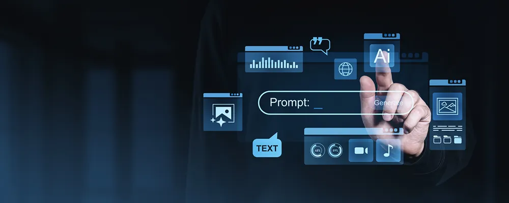 AI technology illustration representing WGU's thoughtful use of AI in hiring