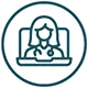 Telemedicine doctor on a laptop icon